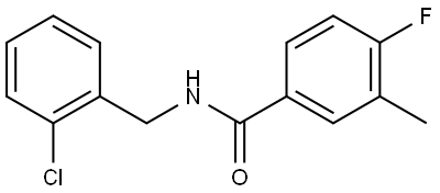 N-[(2-Chlorophenyl)methyl]-4-fluoro-3-methylbenzamide Structure