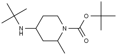 tert-butyl 4-(tert-butylamino)-2-methylpiperidine-1-carboxylate Structure