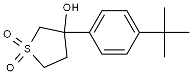 Thiophene-3-ol, 3-[4-(1,1-dimethylethyl)phenyl]tetrahydro-, 1,1-dioxide Structure