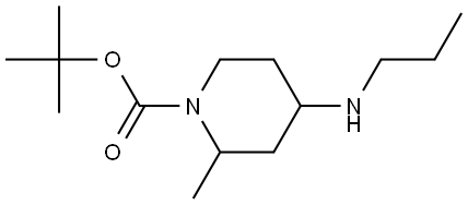 tert-butyl 2-methyl-4-(propylamino)piperidine-1-carboxylate Structure