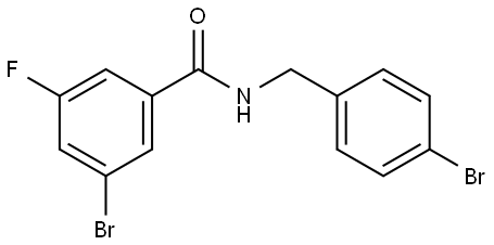 3-Bromo-N-[(4-bromophenyl)methyl]-5-fluorobenzamide Structure