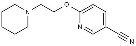 6-[2-(1-Piperidinyl)ethoxy]-3-pyridinecarbonitrile Structure