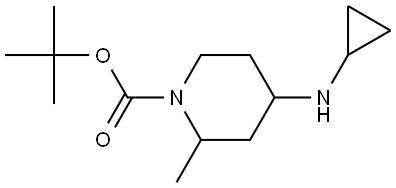 tert-butyl 4-(cyclopropylamino)-2-methylpiperidine-1-carboxylate Structure