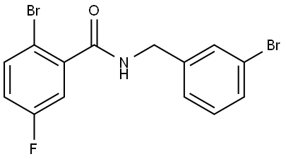 2-Bromo-N-[(3-bromophenyl)methyl]-5-fluorobenzamide Structure