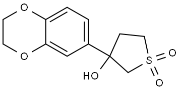 Thiophene-3-ol, 3-(2,3-dihydro-1,4-benzodioxin-6-yl)tetrahydro-, 1,1-dioxide Structure