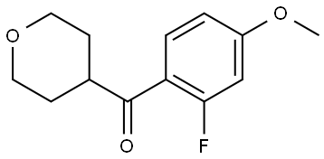 (2-Fluoro-4-methoxyphenyl)(tetrahydro-2H-pyran-4-yl)methanone Structure