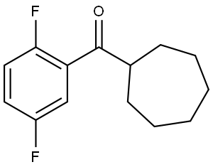 Cycloheptyl(2,5-difluorophenyl)methanone Structure