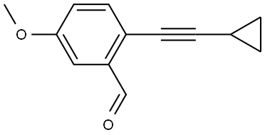 Benzaldehyde, 2-(2-cyclopropylethynyl)-5-methoxy- Structure