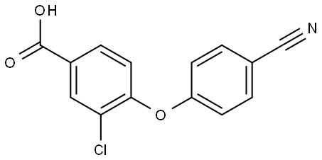 3-Chloro-4-(4-cyanophenoxy)benzoic acid Structure