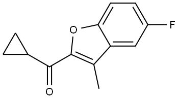 2-cyclopropanecarbonyl-5-fluoro-3-methyl-1-benzofuran 구조식 이미지