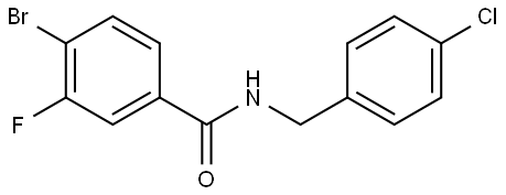 4-Bromo-N-[(4-chlorophenyl)methyl]-3-fluorobenzamide Structure