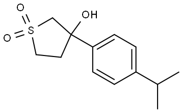 Thiophene-3-ol, tetrahydro-3-[4-(1-methylethyl)phenyl]-, 1,1-dioxide Structure