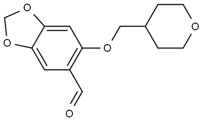 6-[(Tetrahydro-2H-pyran-4-yl)methoxy]-1,3-benzodioxole-5-carboxaldehyde Structure