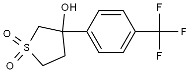 Thiophene-3-ol, tetrahydro-3-[4-(trifluoromethyl)phenyl]-, 1,1-dioxide Structure