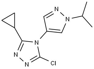 4H-1,2,4-Triazole, 3-chloro-5-cyclopropyl-4-[1-(1-methylethyl)-1H-pyrazol-4-yl]- Structure