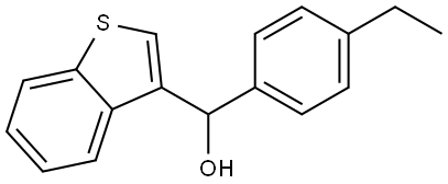 benzo[b]thiophen-3-yl(4-ethylphenyl)methanol Structure