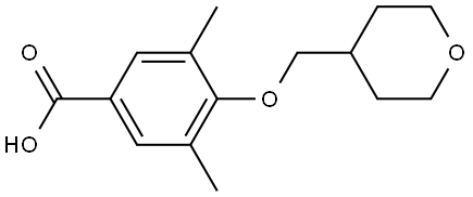 3,5-Dimethyl-4-[(tetrahydro-2H-pyran-4-yl)methoxy]benzoic acid Structure