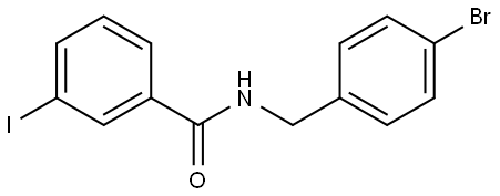 N-[(4-Bromophenyl)methyl]-3-iodobenzamide Structure