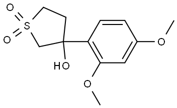 Thiophene-3-ol, 3-(2,4-dimethoxyphenyl)tetrahydro-, 1,1-dioxide Structure