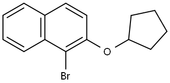 1-Bromo-2-(cyclopentyloxy)naphthalene Structure