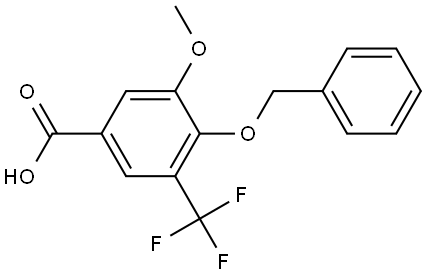 3-Methoxy-4-(phenylmethoxy)-5-(trifluoromethyl)benzoic acid Structure