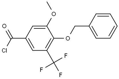 3-Methoxy-4-(phenylmethoxy)-5-(trifluoromethyl)benzoyl chloride Structure