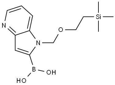 (1-((2-(Trimethylsilyl)ethoxy)methyl)-1H-pyrrolo[3,2-b]pyridin-2-yl)boronic acid Structure