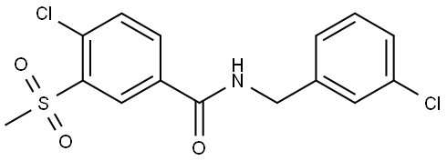 4-Chloro-N-[(3-chlorophenyl)methyl]-3-(methylsulfonyl)benzamide Structure