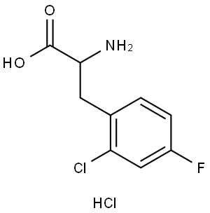 2-CHLORO-4-FLUORO-DL-PHENYLALANINE HYDROCHLORIDE Structure