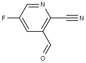 5-Fluoro-3-formylpicolinonitrile Structure