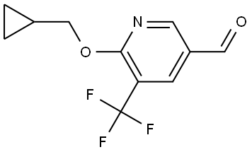 6-(Cyclopropylmethoxy)-5-(trifluoromethyl)-3-pyridinecarboxaldehyde Structure