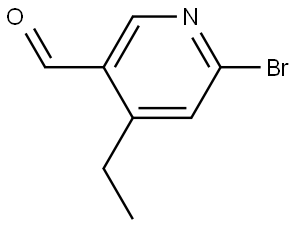 6-Bromo-4-ethyl-3-pyridinecarboxaldehyde Structure