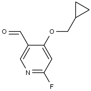 4-(Cyclopropylmethoxy)-6-fluoro-3-pyridinecarboxaldehyde Structure