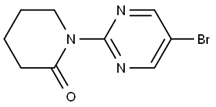 1-(5-Bromo-2-pyrimidinyl)-2-piperidinone Structure