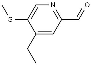 4-Ethyl-5-(methylthio)-2-pyridinecarboxaldehyde Structure