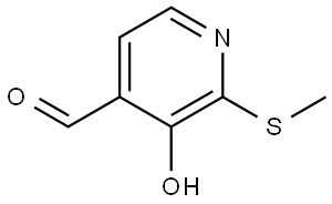 3-Hydroxy-2-(methylthio)-4-pyridinecarboxaldehyde Structure