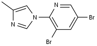 3,5-Dibromo-2-(4-methylimidazol-1-yl)pyridine Structure