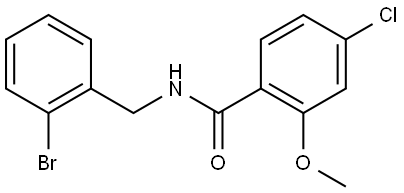 N-[(2-Bromophenyl)methyl]-4-chloro-2-methoxybenzamide Structure