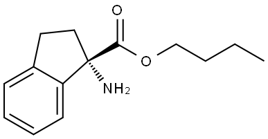 Butyl (S)-1-amino-2,3-dihydro-1H-indene-1-carboxylate Structure