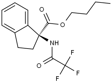 butyl (S)-1-(2,2,2-trifluoroacetamido)-2,3-dihydro-1H-indene-1-carboxylate Structure