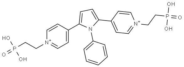 Pyridinium, 4,4′-(1-phenyl-1H-pyrrole-2,5-diyl)bis[1-(2-phosphonoethyl)- Structure