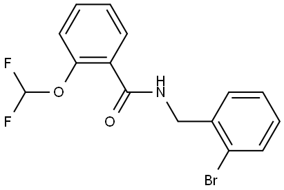 N-[(2-Bromophenyl)methyl]-2-(difluoromethoxy)benzamide Structure