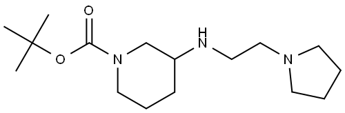 ert-butyl 3-((2-(pyrrolidin-1-yl)ethyl)amino)piperidine-1-carboxylate Structure