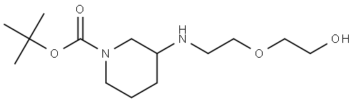 tert-butyl 3-((2-(2-hydroxyethoxy)ethyl)amino)piperidine-1-carboxylate Structure