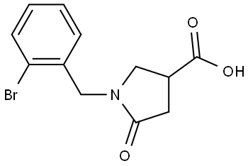 1-(2-bromobenzyl)-5-oxopyrrolidine-3-carboxylic acid Structure