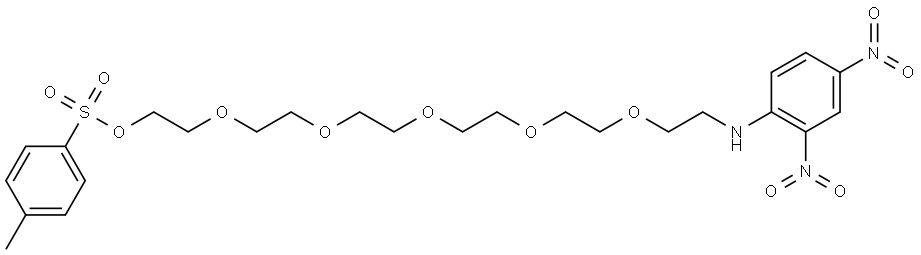 17-[(2,4-dinitrophenyl)amino]-3,6,9,12,15-pentaoxaheptadecan-1-yl 4-methylbenzene-1-sulfonate Structure