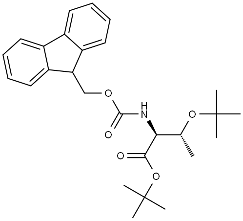 L-Threonine, O-(1,1-dimethylethyl)-N-[(9H-fluoren-9-ylmethoxy)carbonyl]-, 1,1-dimethylethyl ester 구조식 이미지
