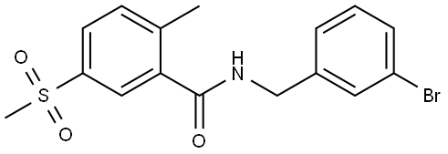 N-[(3-Bromophenyl)methyl]-2-methyl-5-(methylsulfonyl)benzamide Structure