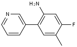 5-Fluoro-4-methyl-2-(pyridin-3-yl)aniline Structure