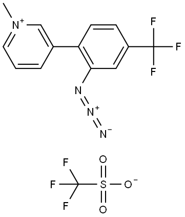 3-(2-Azido-4-(trifluoromethyl)phenyl)-1-methylpyridin-1-ium trifluoromethanesulfonate Structure